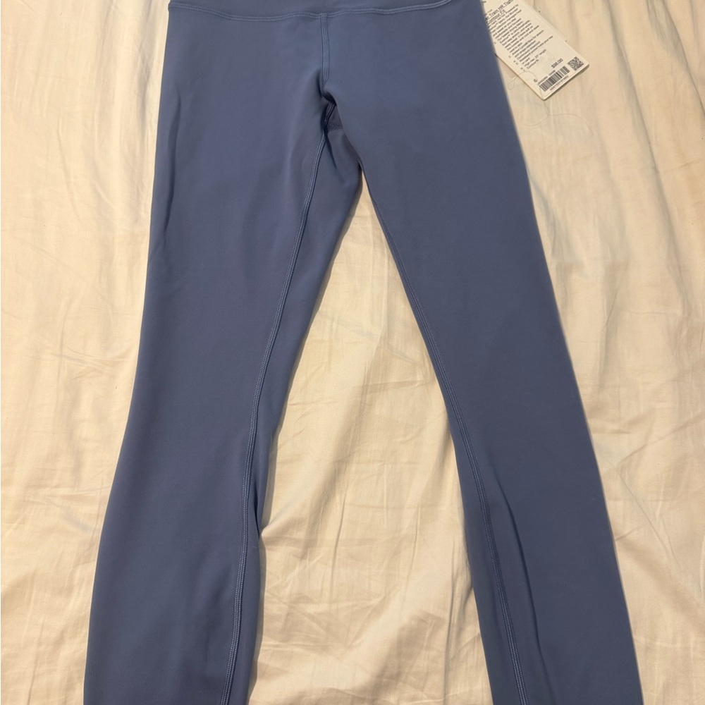 Lululemon Athletica Blue Wunder Train High Rise 25” Contour Fit Size 6 NWT